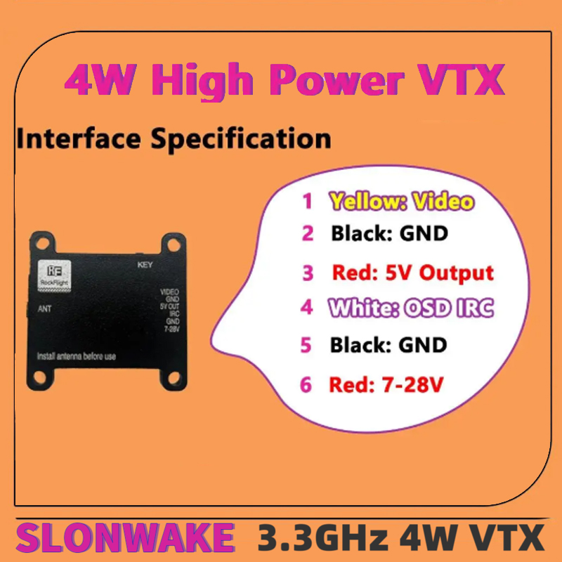 SLONWAKE FPV 3.3G 16CH 4000mW  - Fpv Drone Receiver review and price